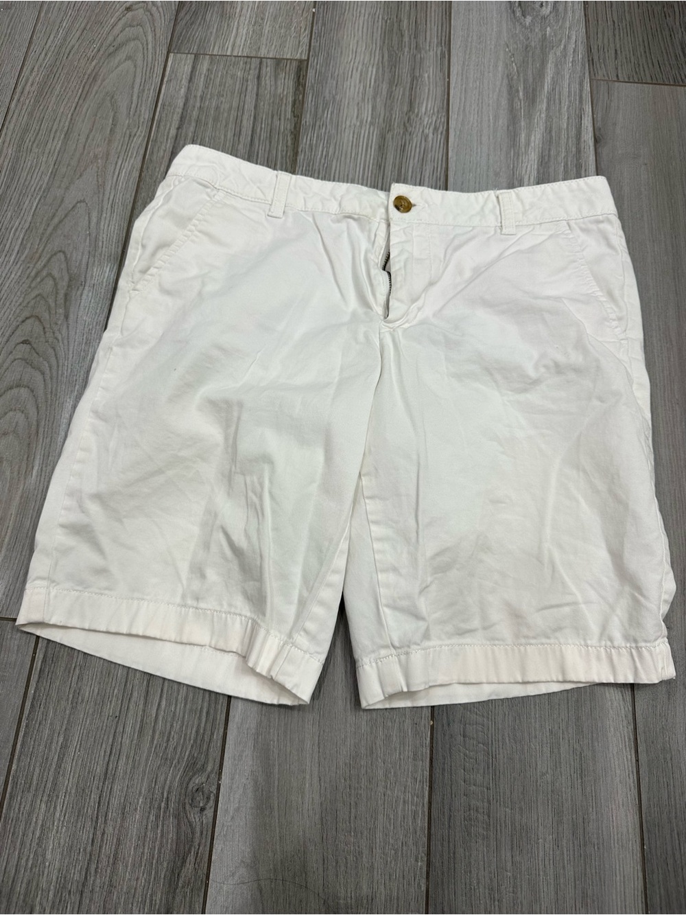 Bass White Shorts with Branded Waistband